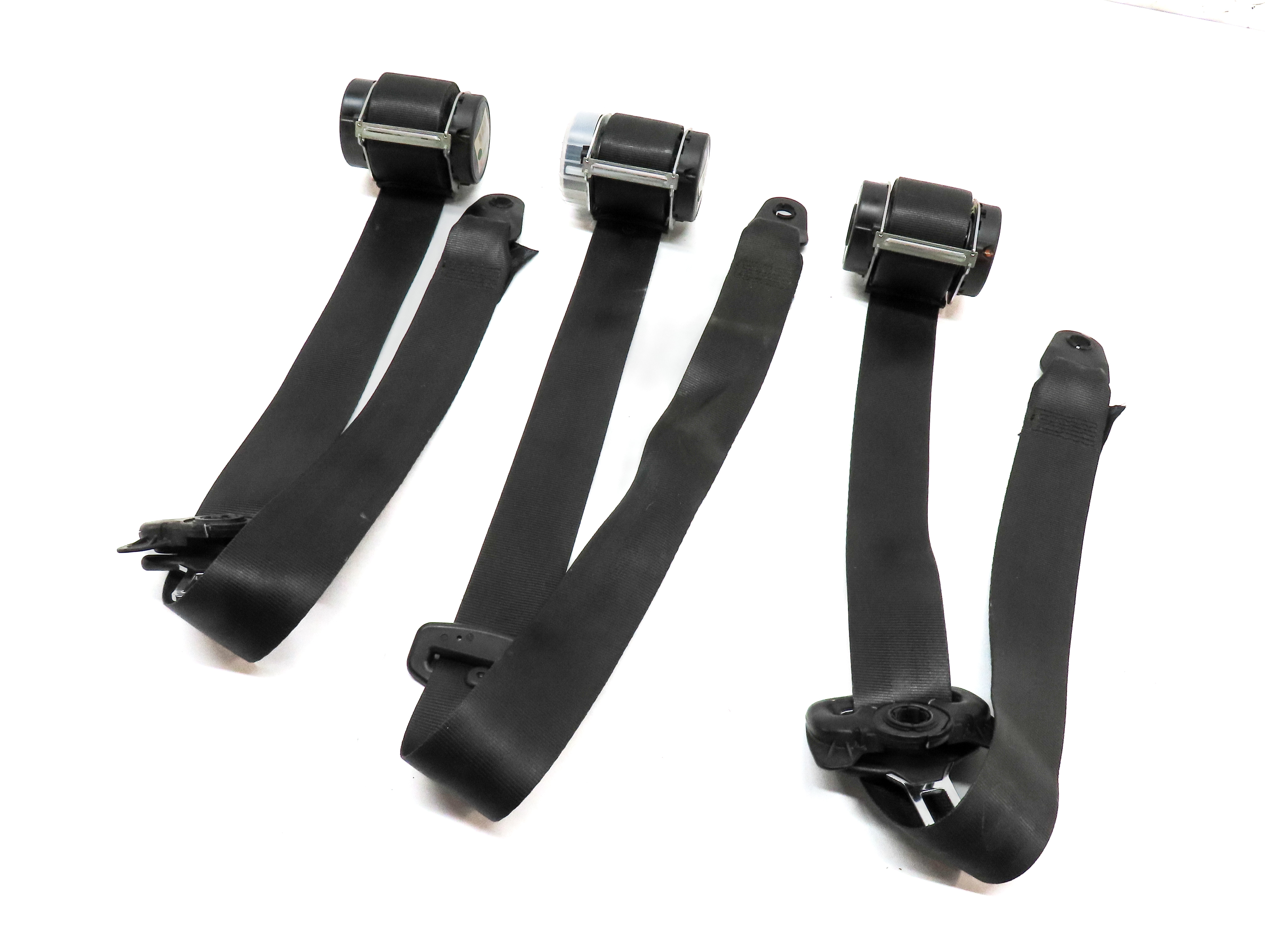 2008 LAND ROVER LR3 REAR 2ND ROW LEFT RIGHT & CENTER SEATBELT RETRACTOR (BLACK) — exact item pictured